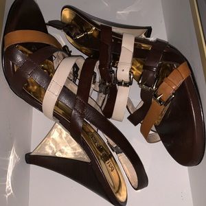 Michael Kors Brown Multicolor Sandals size 7.5